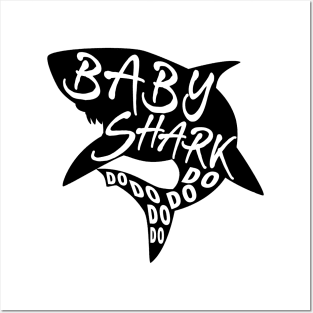 Baby Shark Song - Minimal Lyrics Shirt Posters and Art